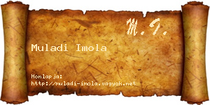 Muladi Imola névjegykártya
